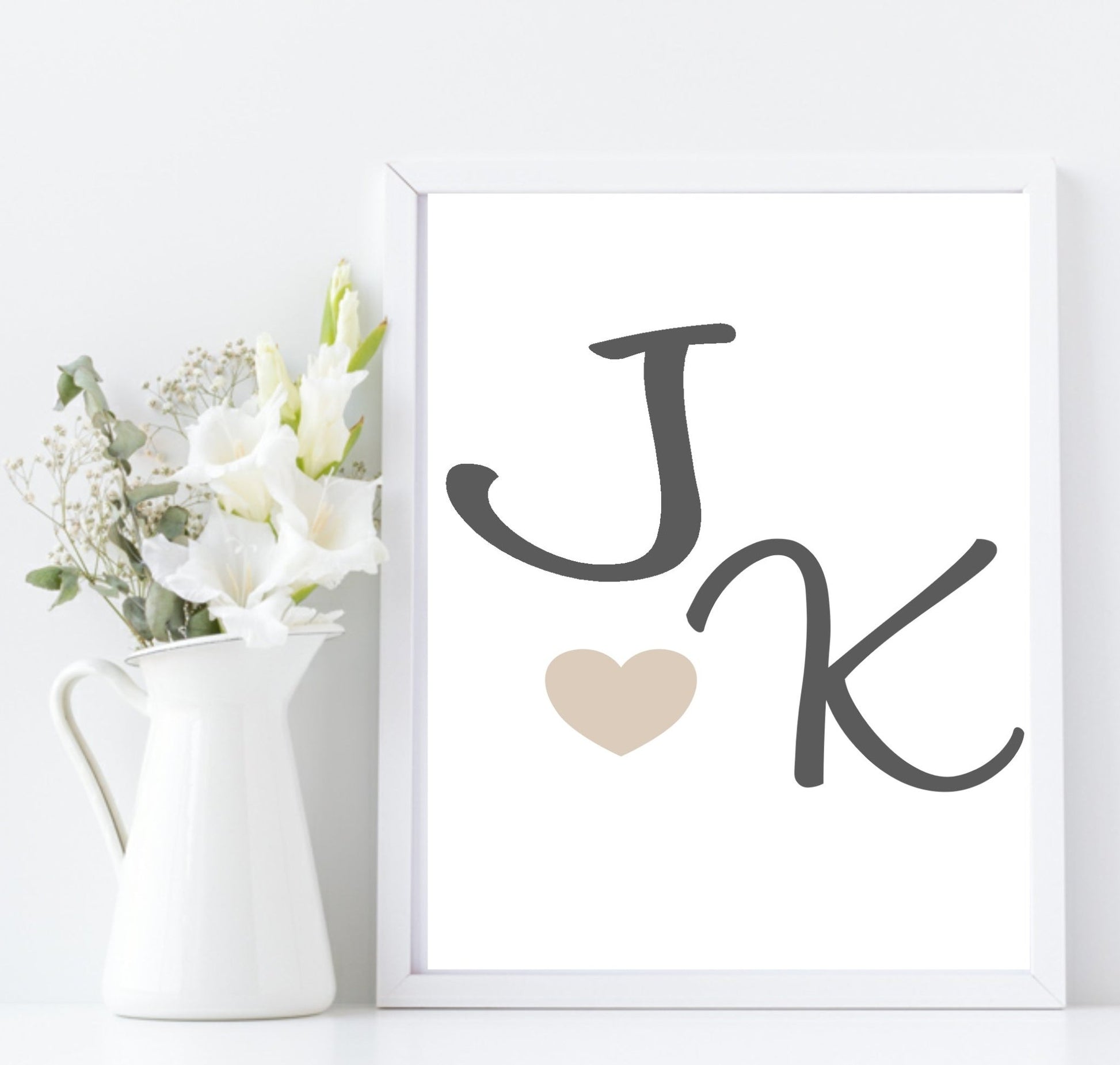 Personalised Couple Initials Print | Love & Romance Wall art