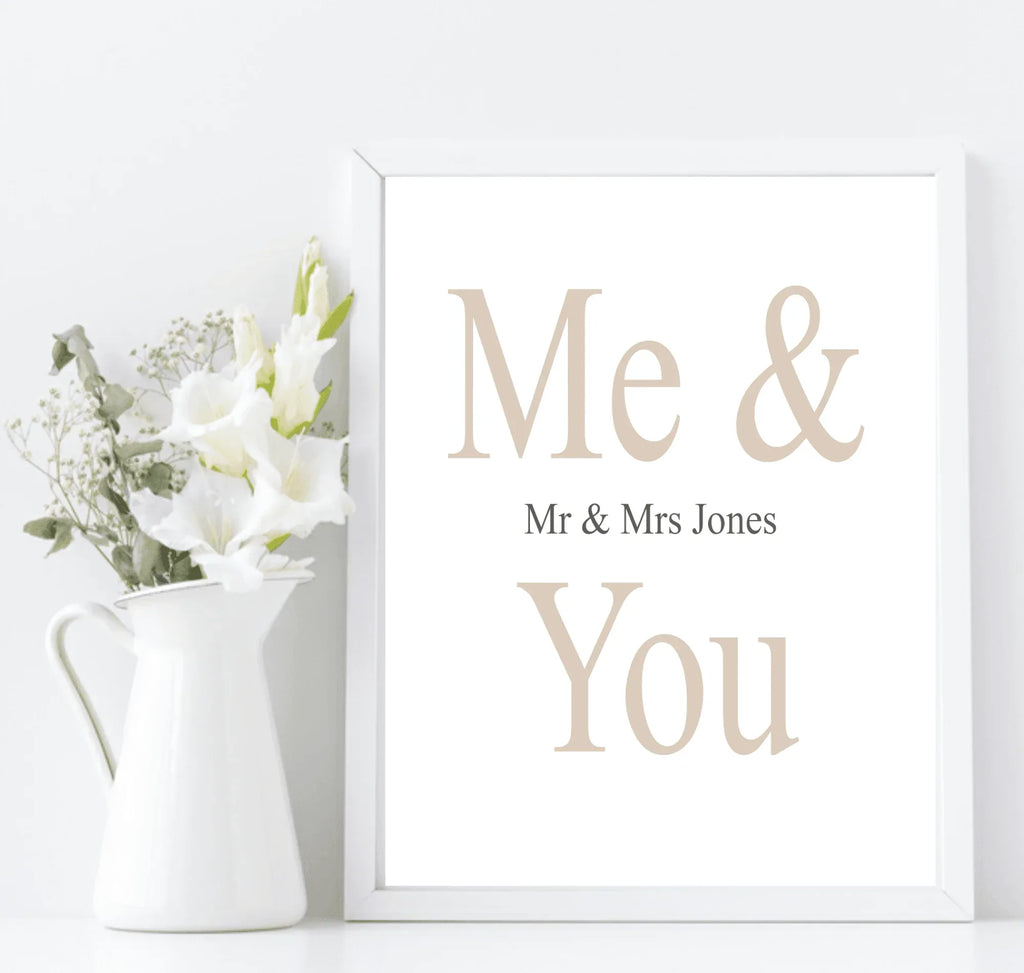 Personalised Me & You Print | Couple Wall Art - Larosier Prints