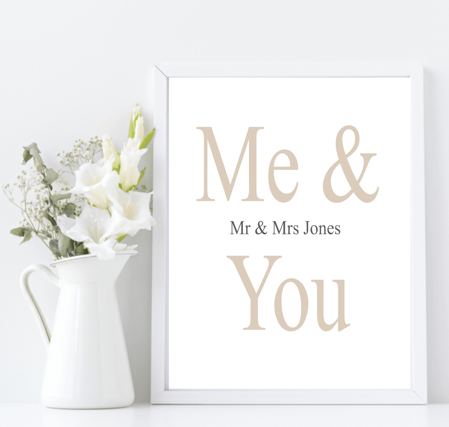 Personalised Me & You Print | Couple Wall Art