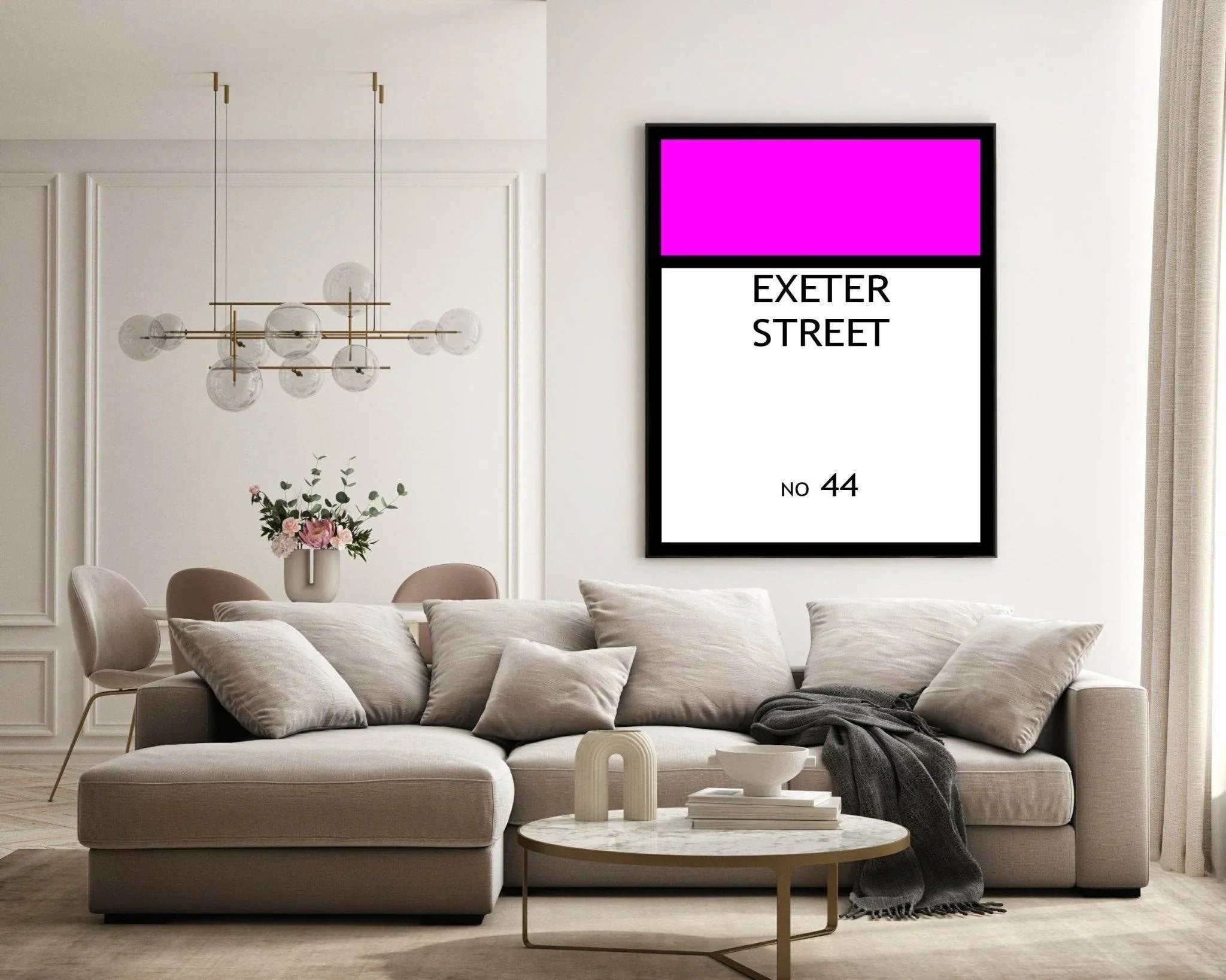 Personalised Monopoly Street Name And Number | Wall Art Board Game Prints | Various Colours Available - Larosier Prints