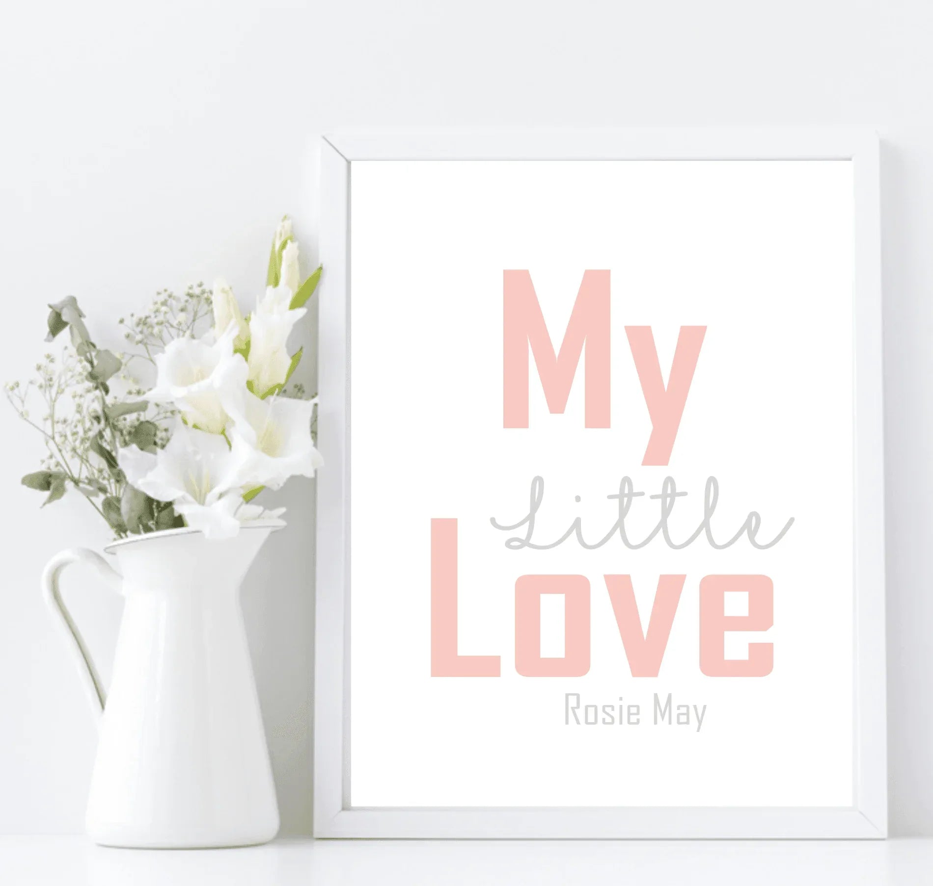 Personalised My Little Love Print | Family & Love | Nursery Print | Kids Wall Art - Larosier Prints