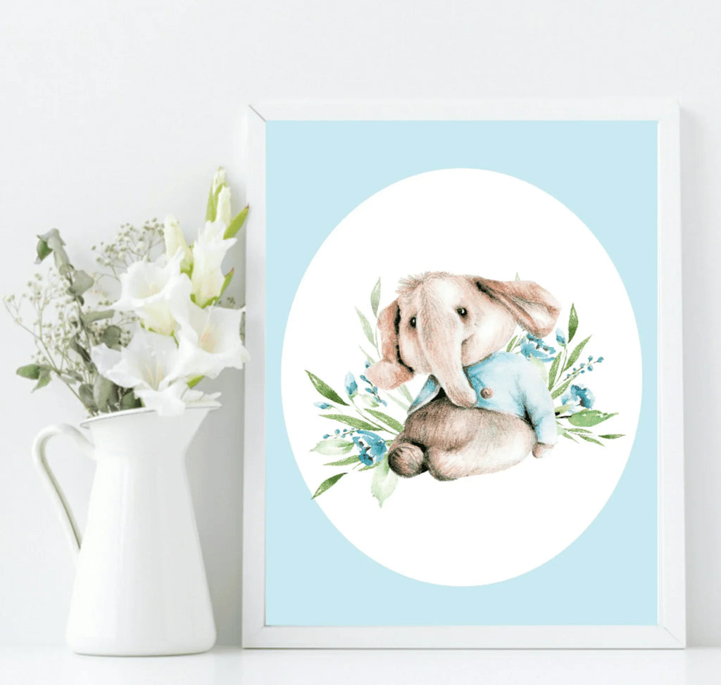 Personalised Oh Baby Animal Print | Nursery Wall Art - Larosier Prints