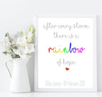 Personalised Rainbow Baby Print | Nursery Wall Art - Larosier Prints