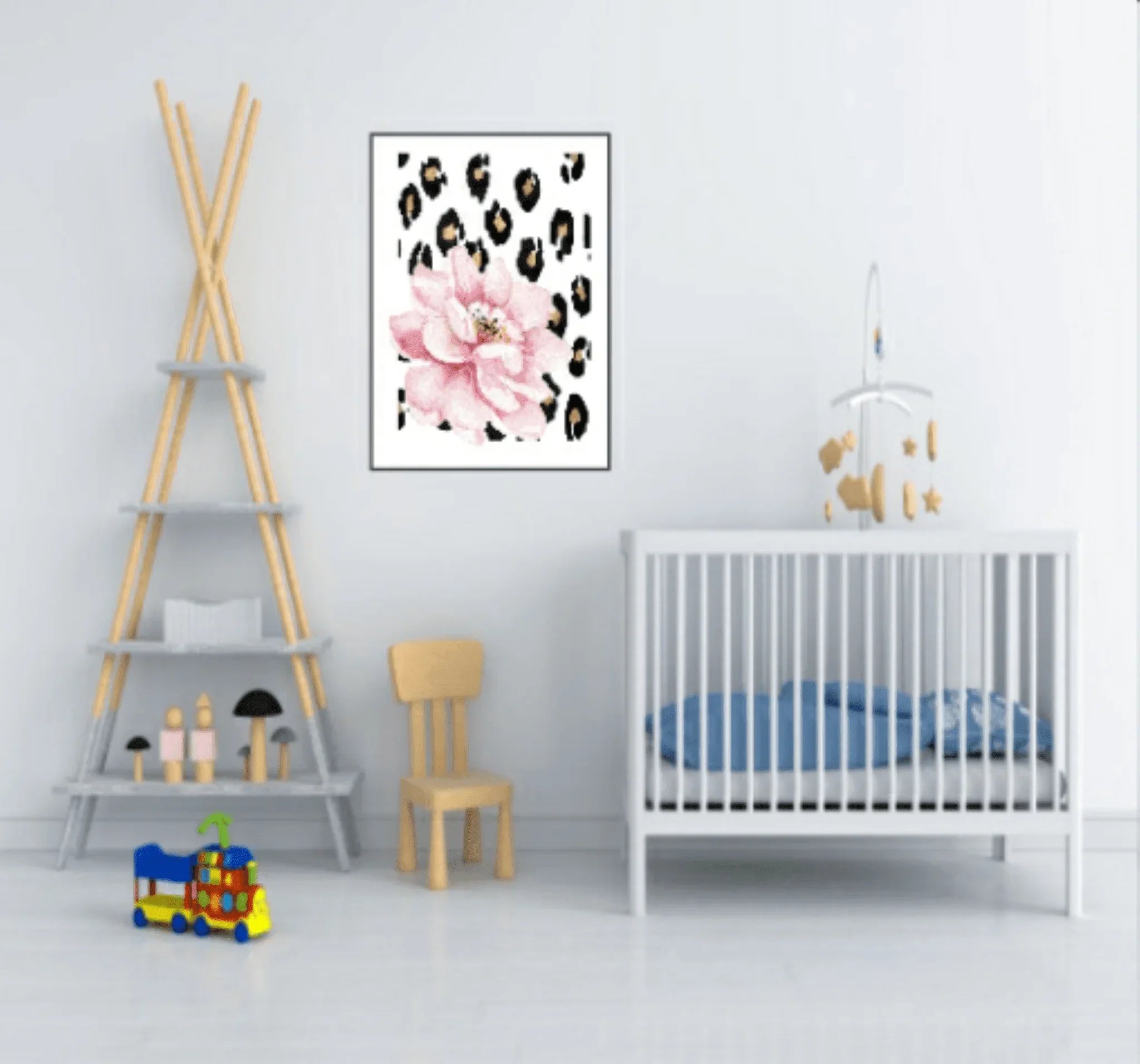 Personalised Set Of 3 Floral Leopard Prints | Unique Wall Art - Larosier Prints