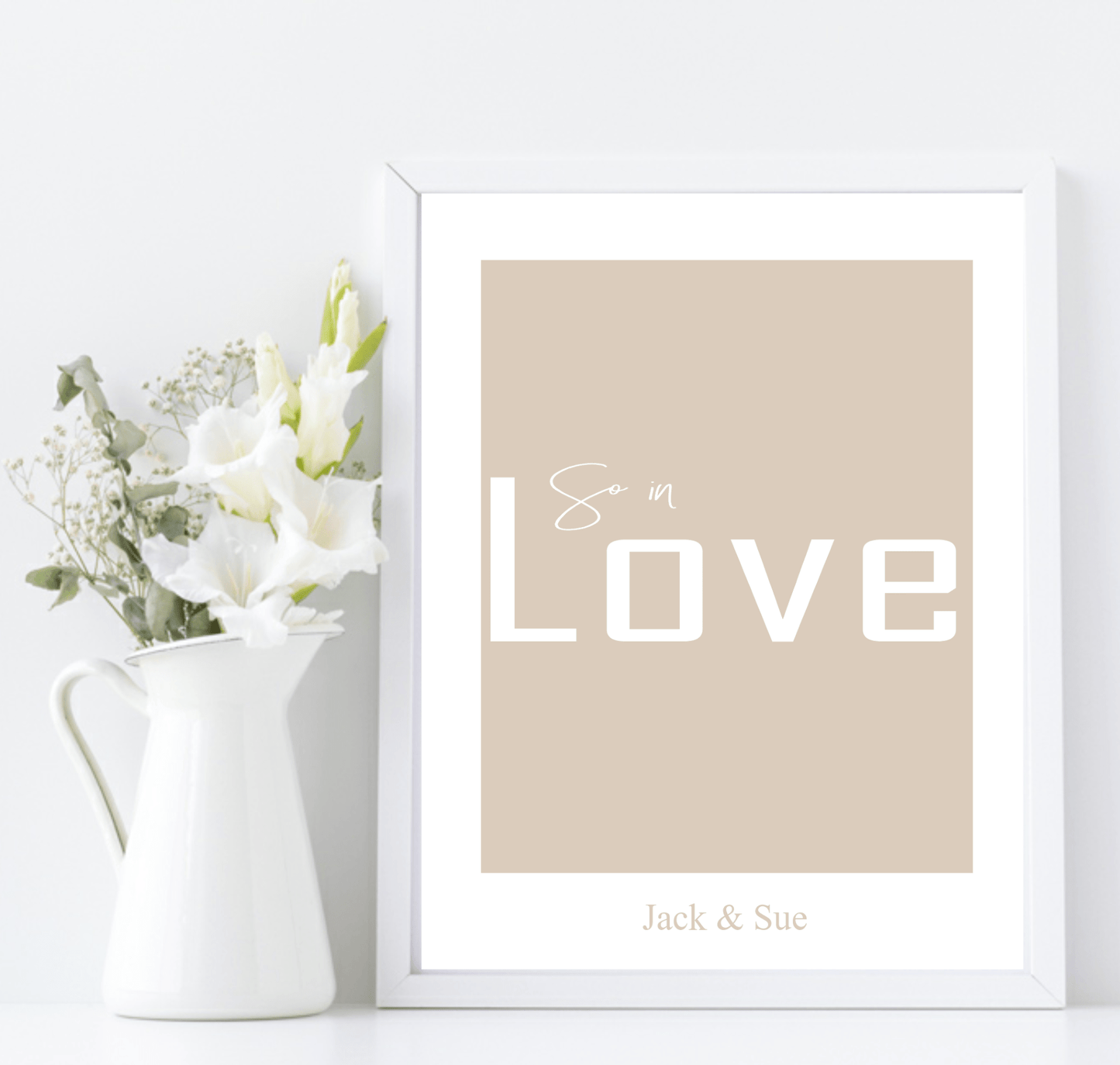 Personalised So In Love Print | Family & Love | Romantic Wall Art