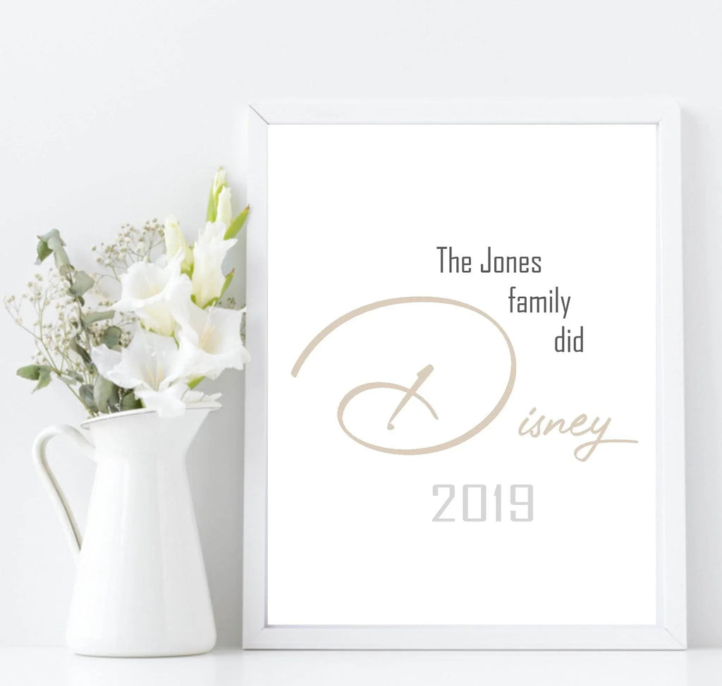 Personalised This family Did Disney Print | Holiday Wall Art - Larosier Prints