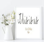 Personalised This Is Us Print | Family Wall Art - Larosier Prints