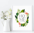 Personalised Tropical Residence Print | Flamingo Wall Art - Larosier Prints