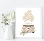 Personalised Wedding Car Print | Couple Initials Wall Art - Larosier Prints