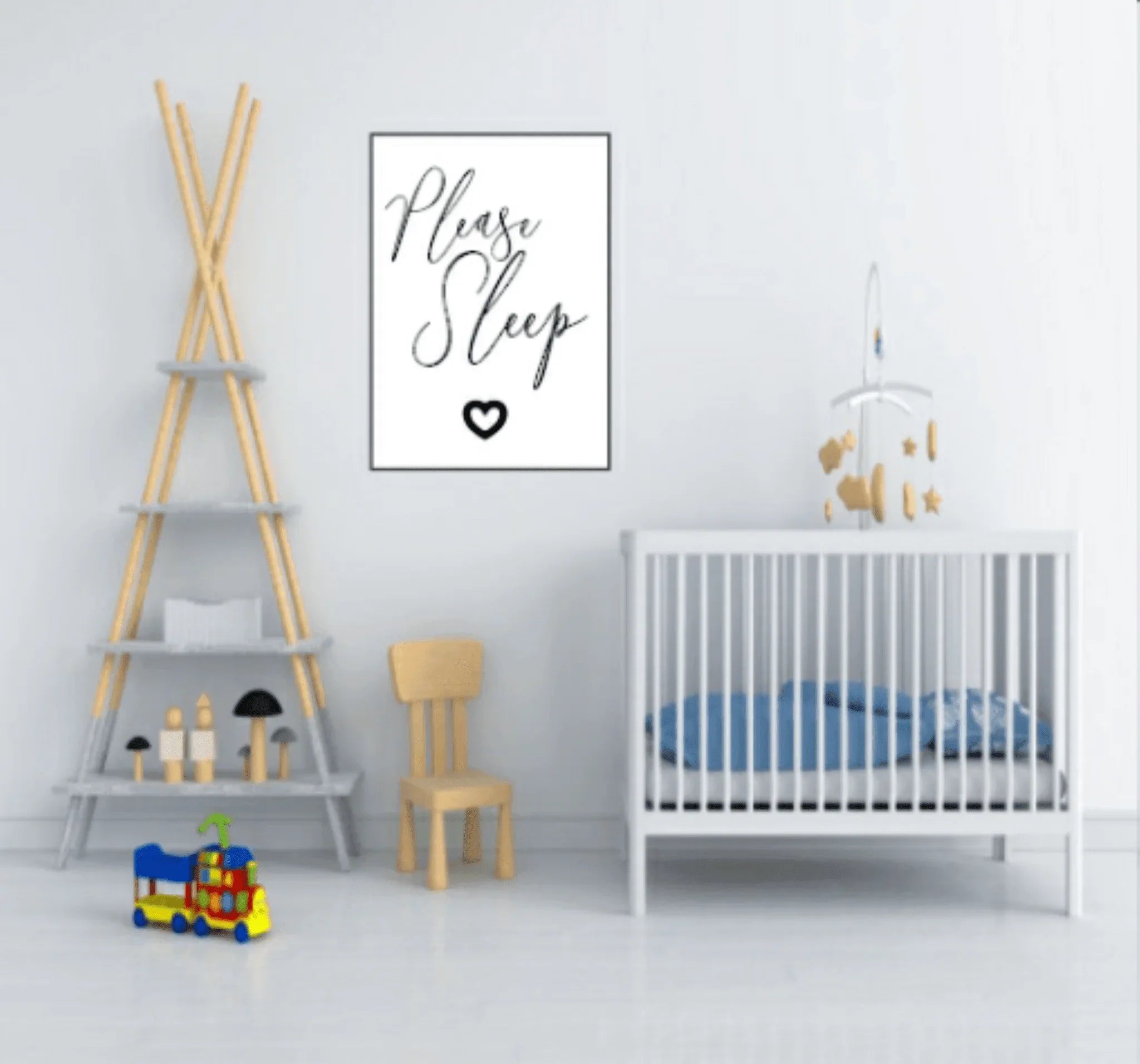 Please Sleep Print | Nursery Wall Art - Larosier Prints