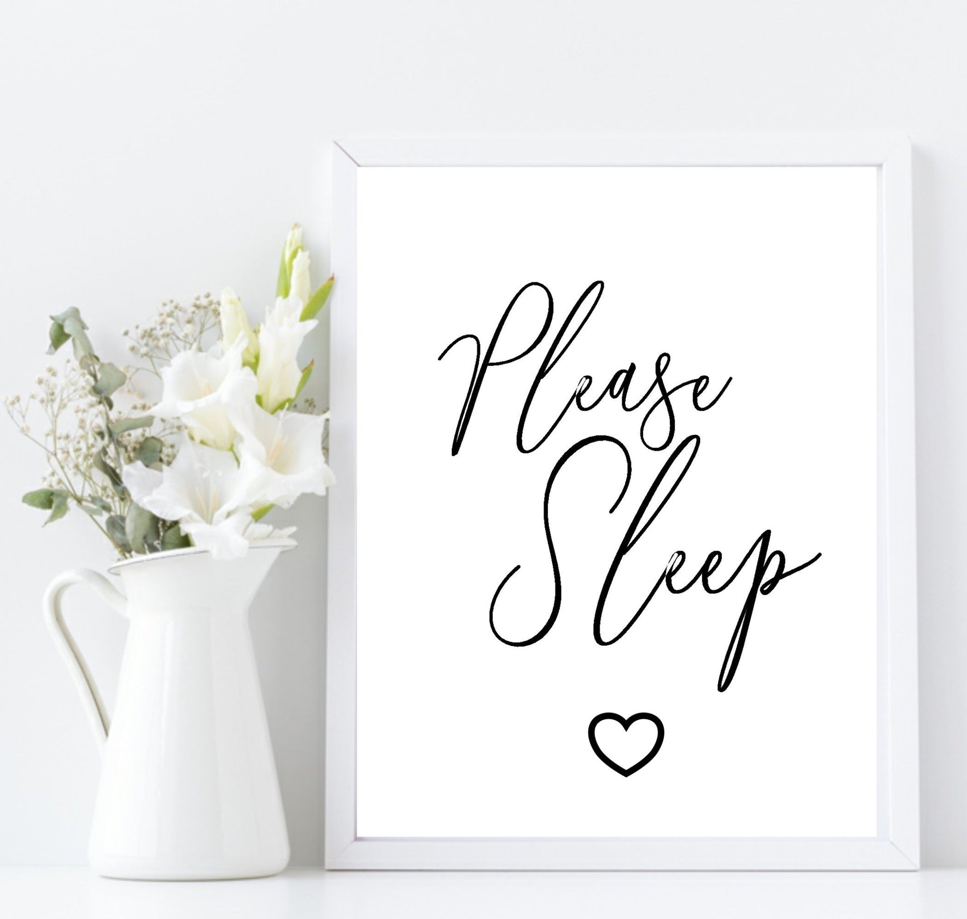 Please Sleep Print | Nursery Wall Art