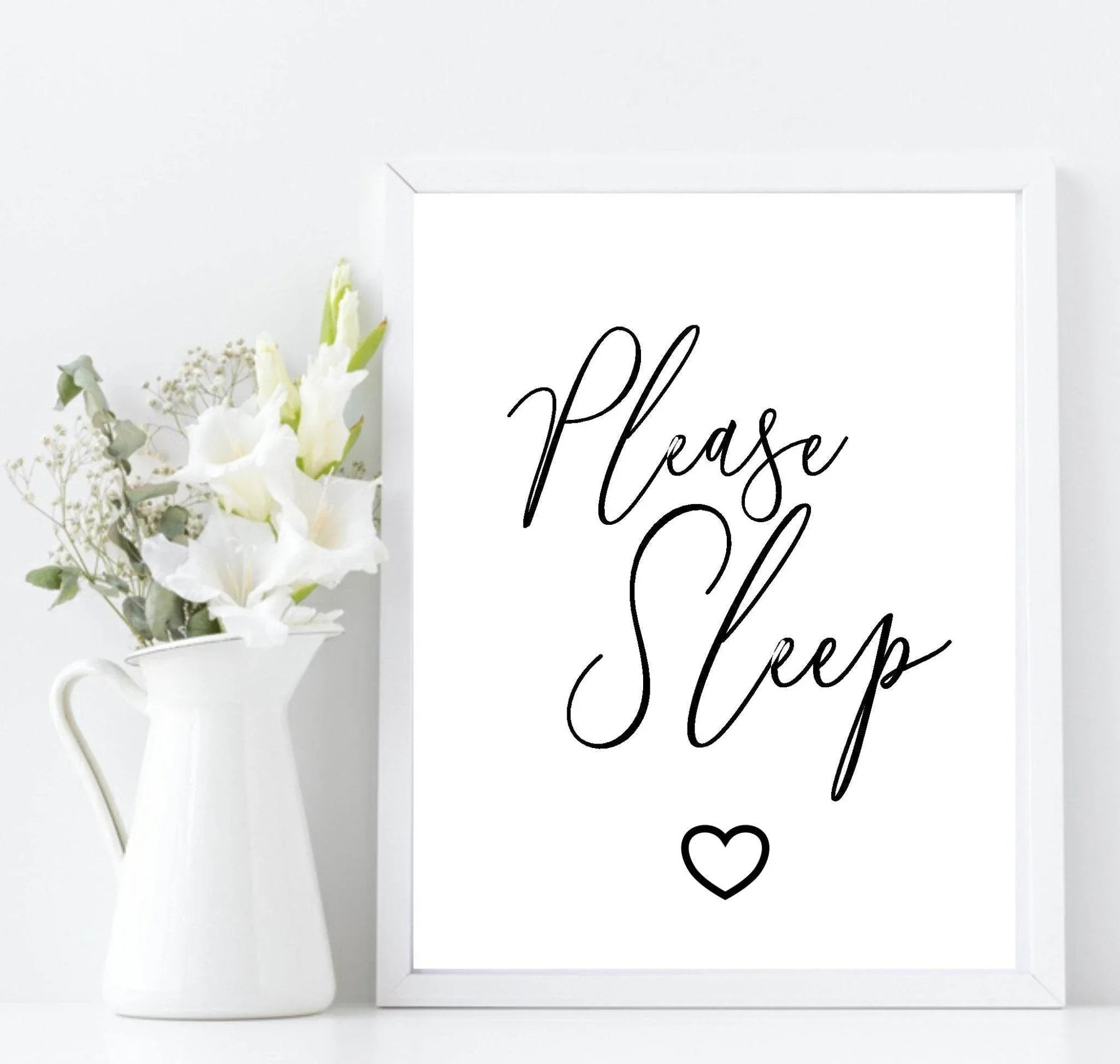 Please Sleep Print | Nursery Wall Art - Larosier Prints