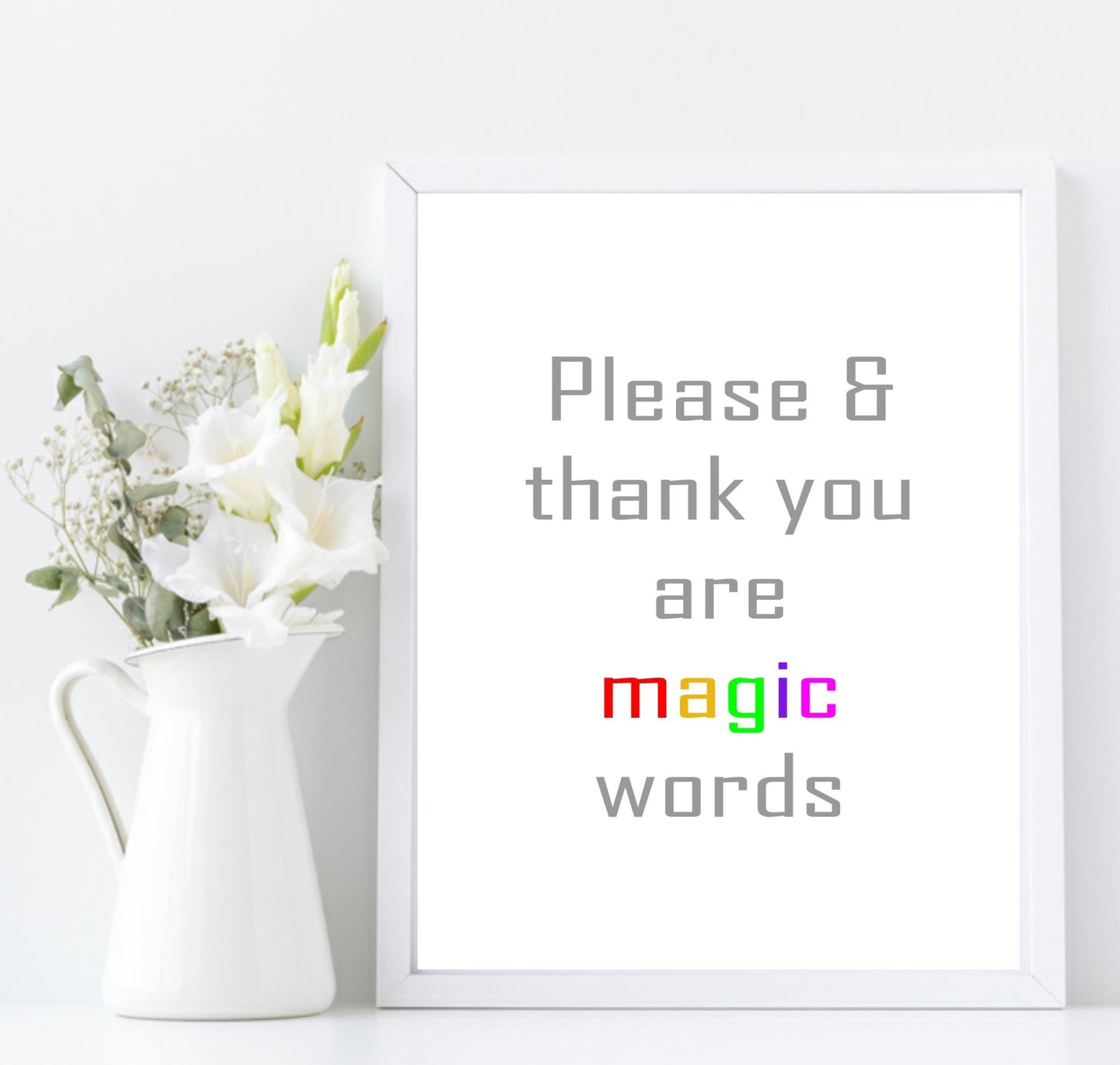 Please & Thank You Are Magic Words Print | Manners Wall Art