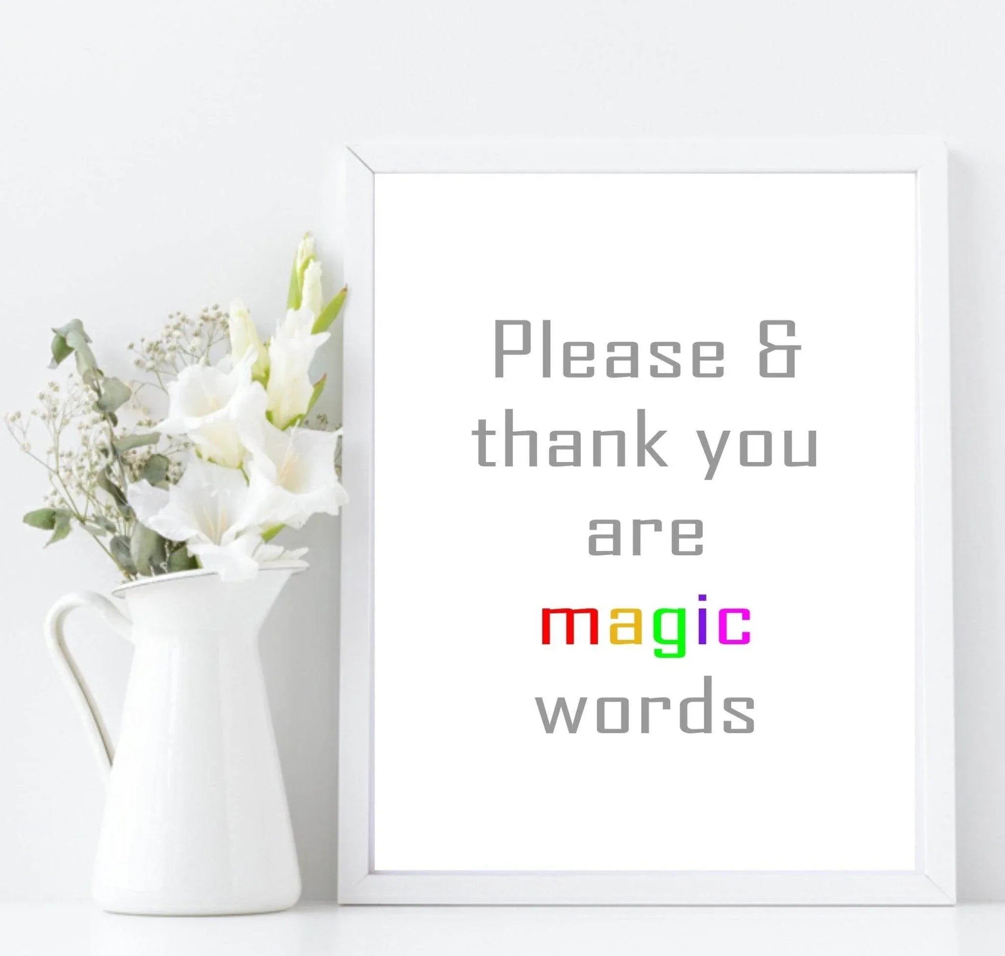 Please & Thank You Are Magic Words Print | Manners Wall Art - Larosier Prints