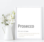 Prosecco Definition Print | Fun Wall Art - Larosier Prints