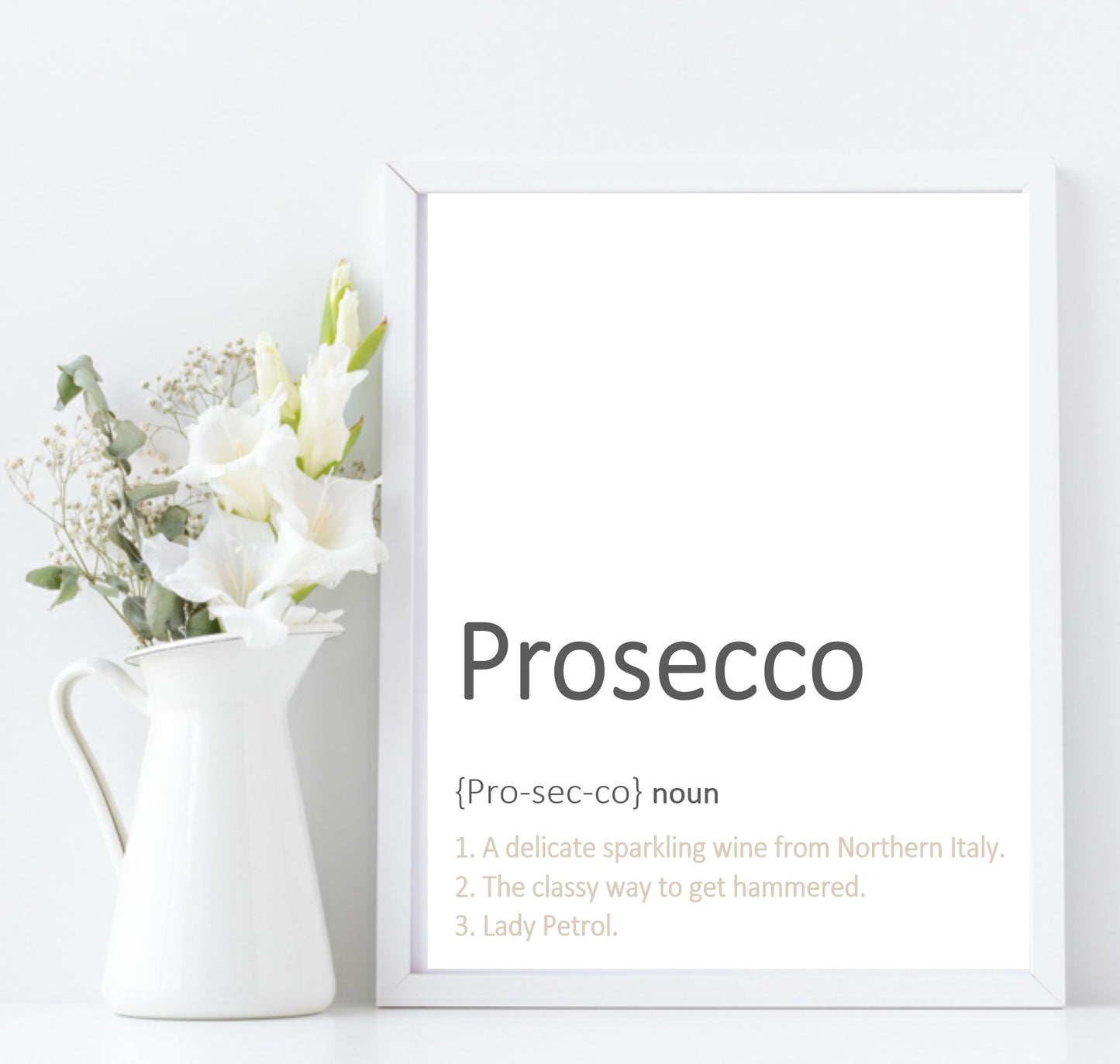 Prosecco Definition Print | Fun Wall Art