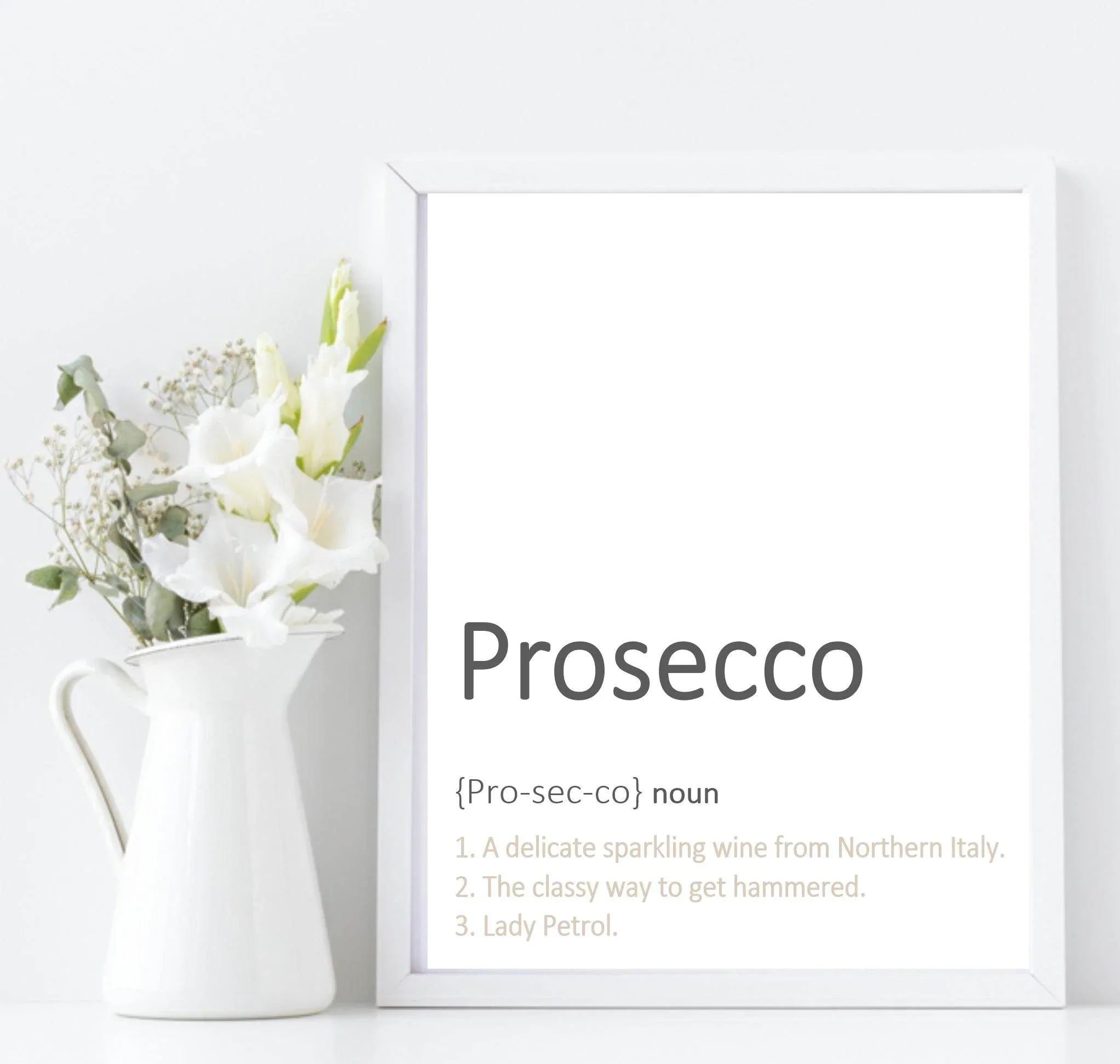 Prosecco Definition Print | Fun Wall Art - Larosier Prints