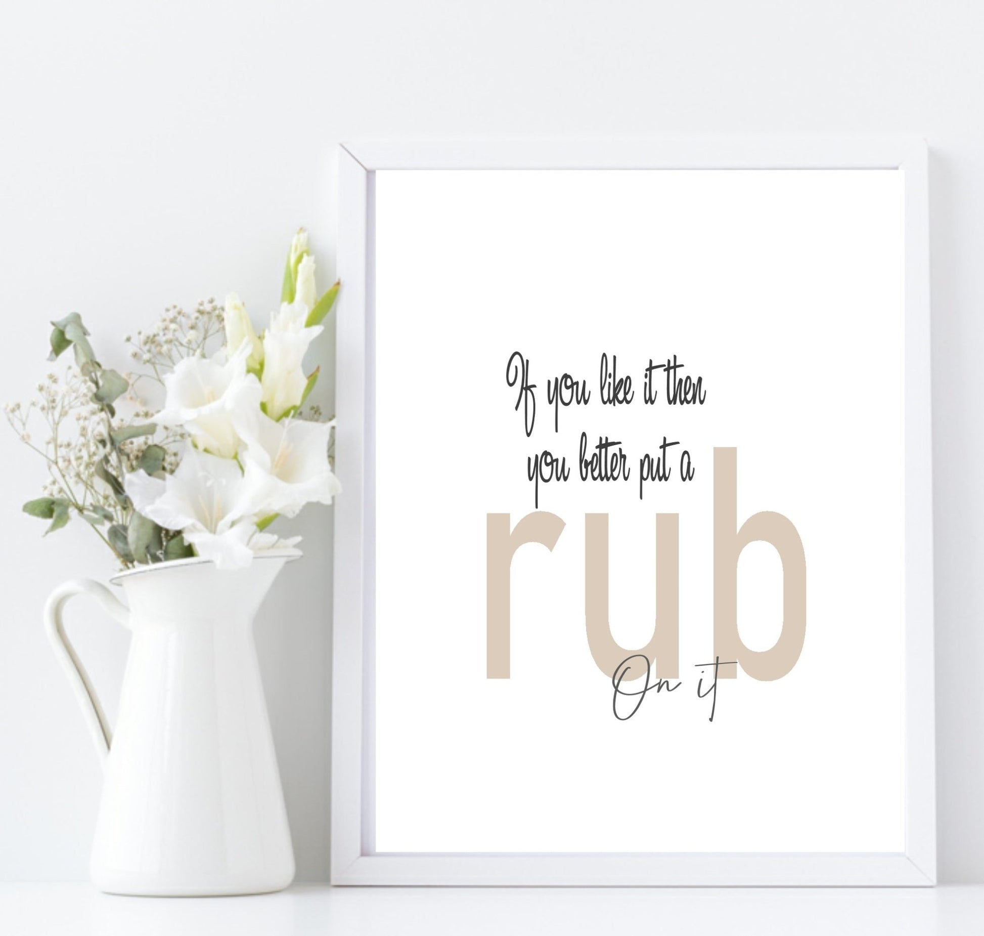 Put A Rub On It Print | BBQ Outdoor Garden Wall Art