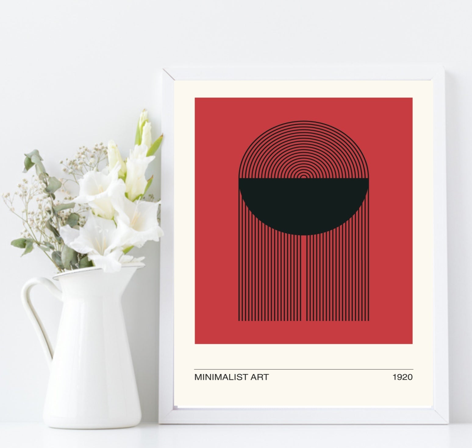 Red Minimalist Print | Abstract Wall Art