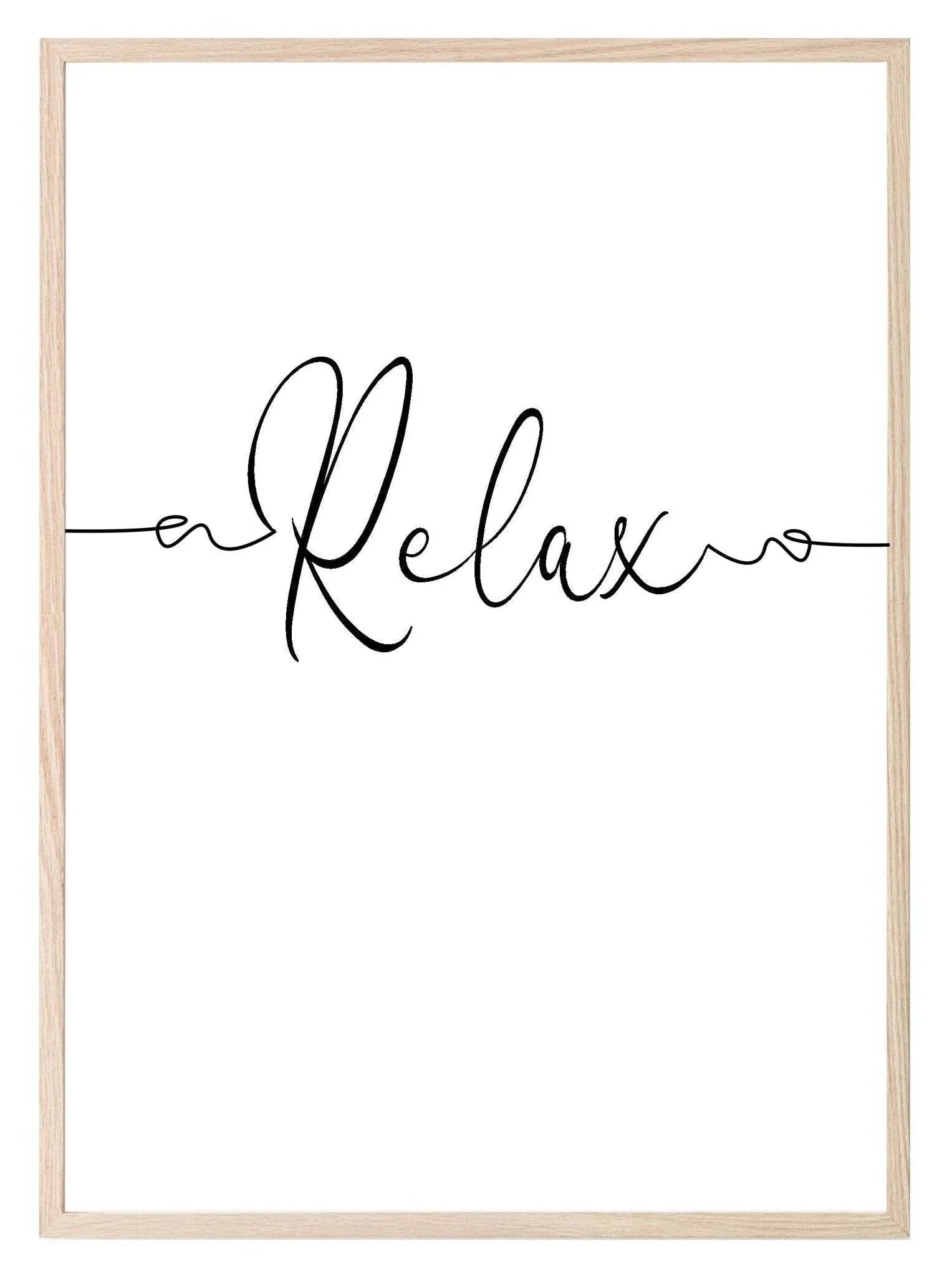 Relax Print | Bathroom, Bedroom or Salon Wall Art - Larosier Prints