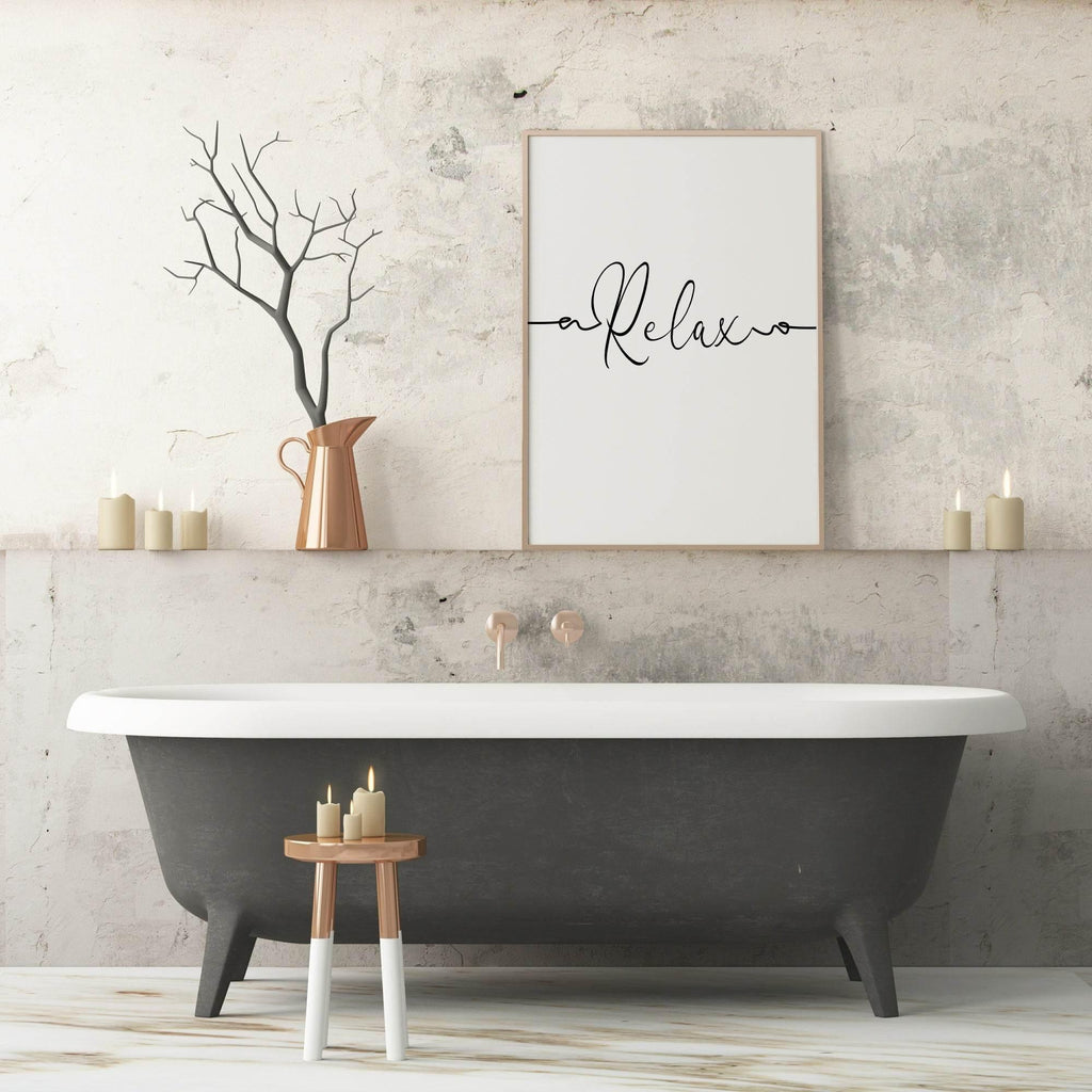 Relax Print | Bathroom, Bedroom or Salon Wall Art - Larosier Prints
