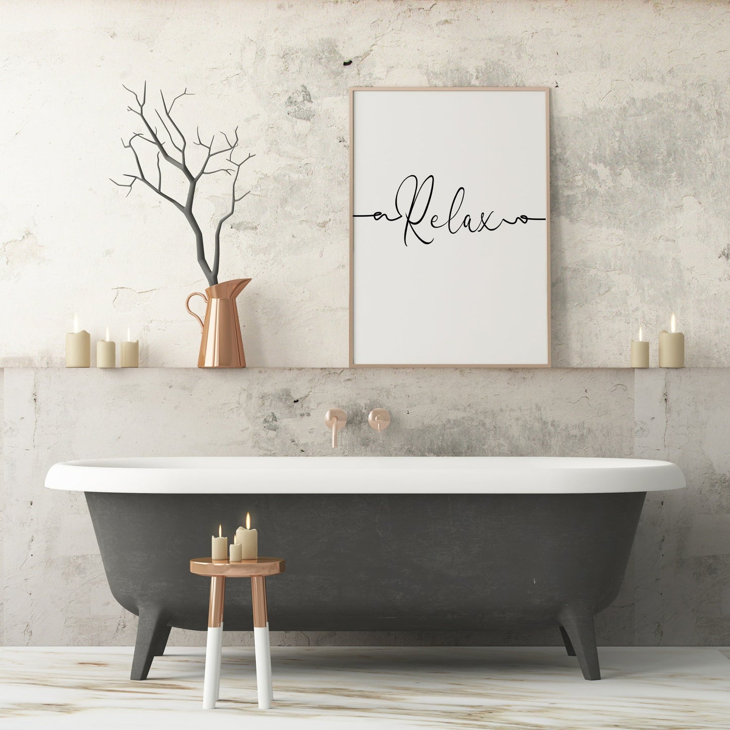 Relax Print | Bathroom, Bedroom or Salon Wall Art