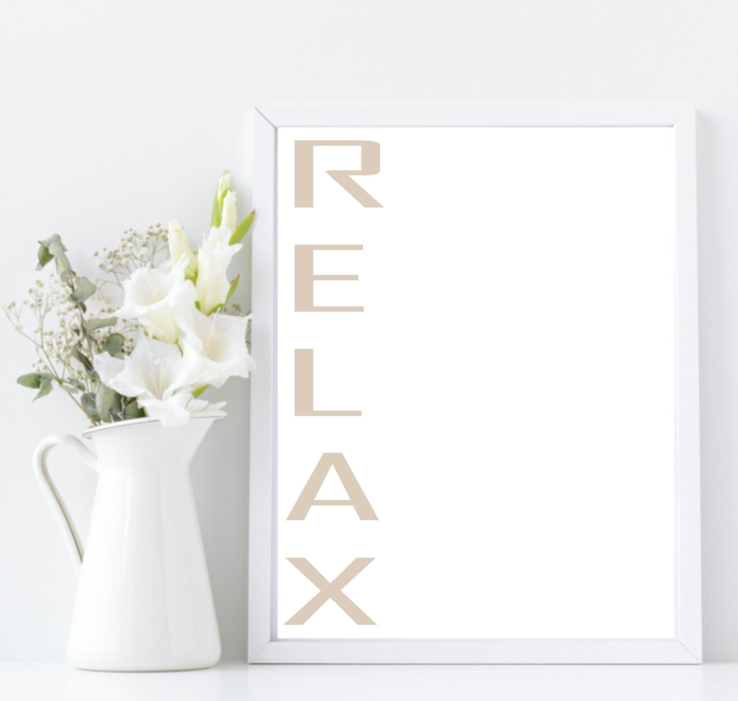 Relax Vertical Print | Mindful Wall Art