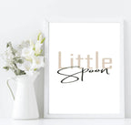Set of 2 Big Spoon & Little Spoon Prints | Over The Bed Wall Art - Larosier Prints