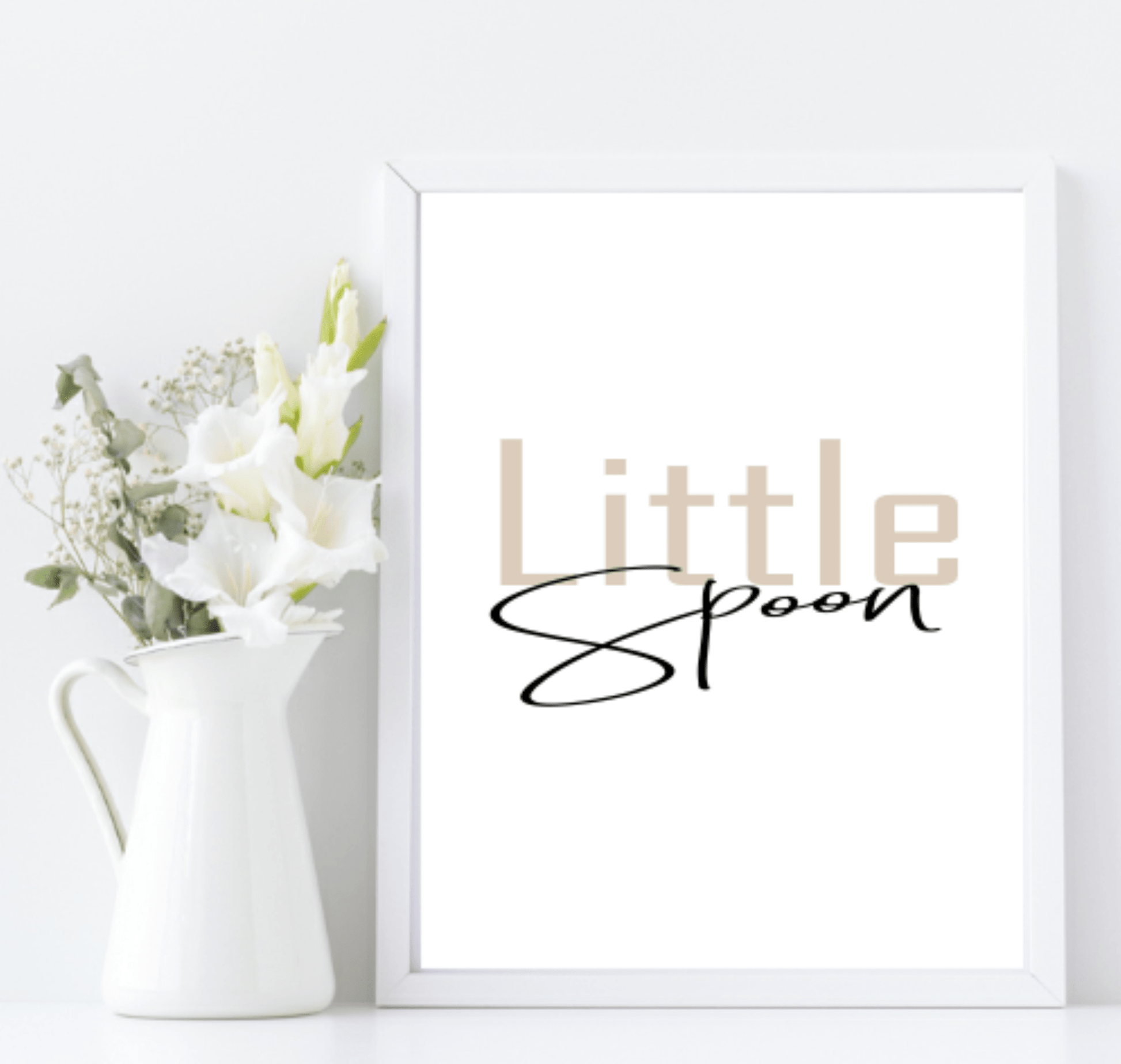 Set of 2 Big Spoon & Little Spoon Prints | Over The Bed Wall Art