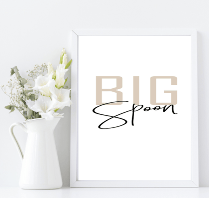 Set of 2 Big Spoon & Little Spoon Prints | Over The Bed Wall Art