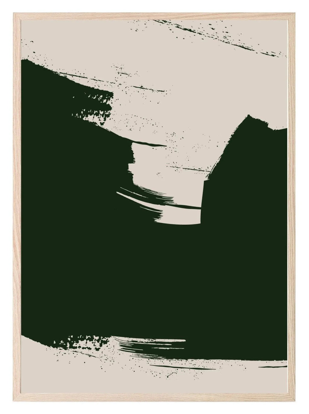 Set of 3 Beige & Green Abstract | Modern Art - Larosier Prints