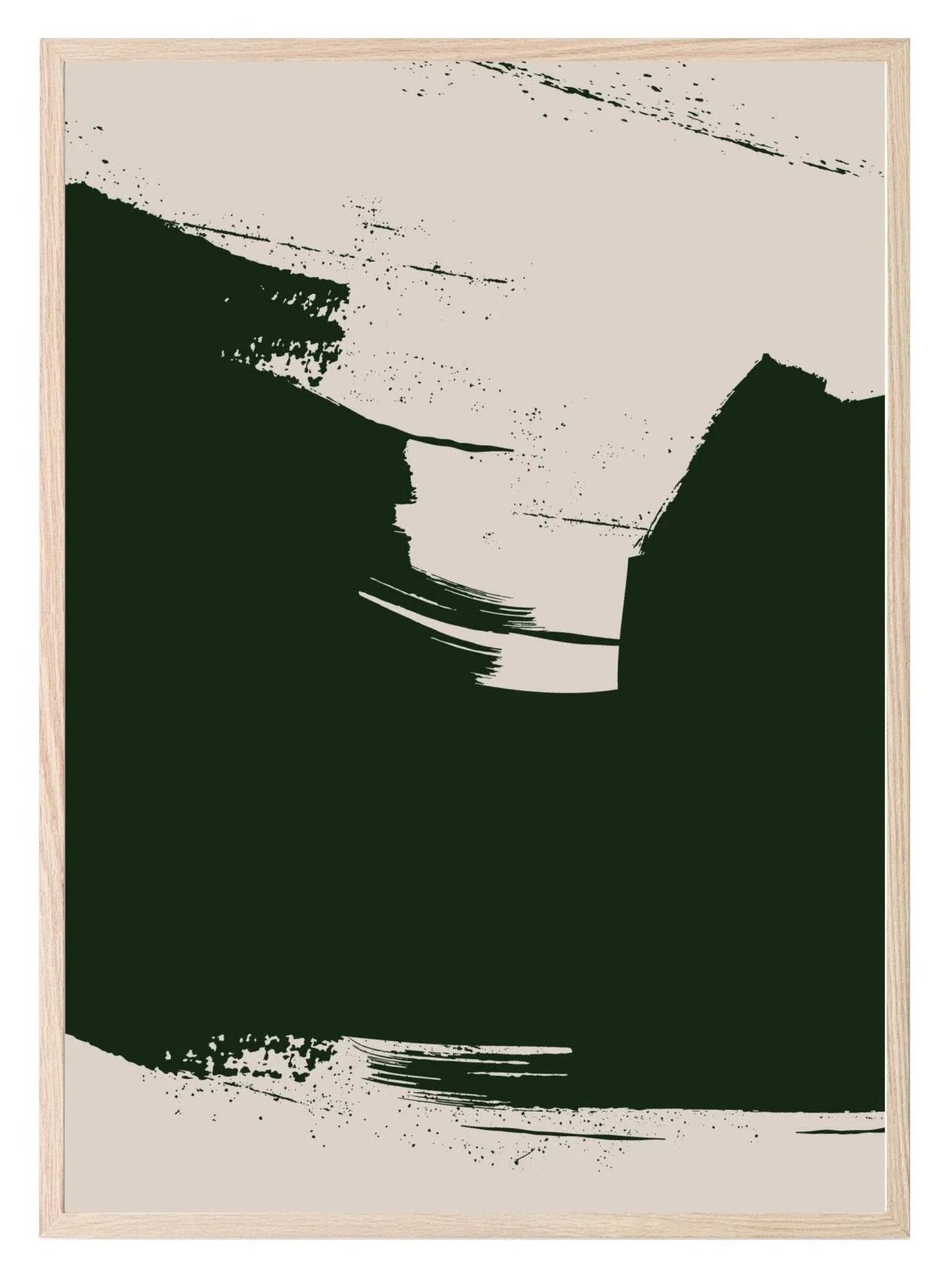 Set of 3 Beige & Green Abstract | Modern Art - Larosier Prints