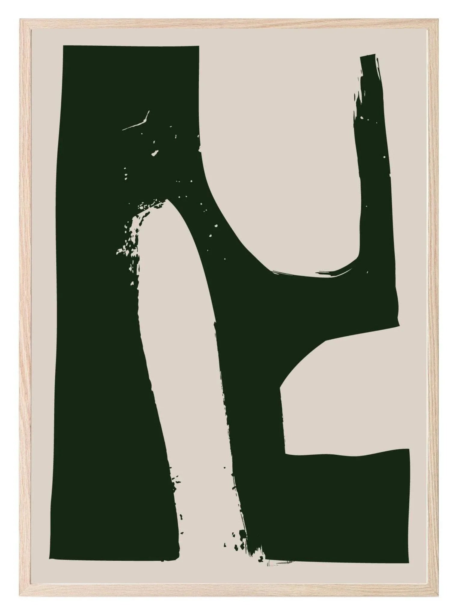 Set of 3 Beige & Green Abstract | Modern Art - Larosier Prints