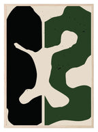 Set of 3 Green & Black Abstract | Modern Wall Art - Larosier Prints