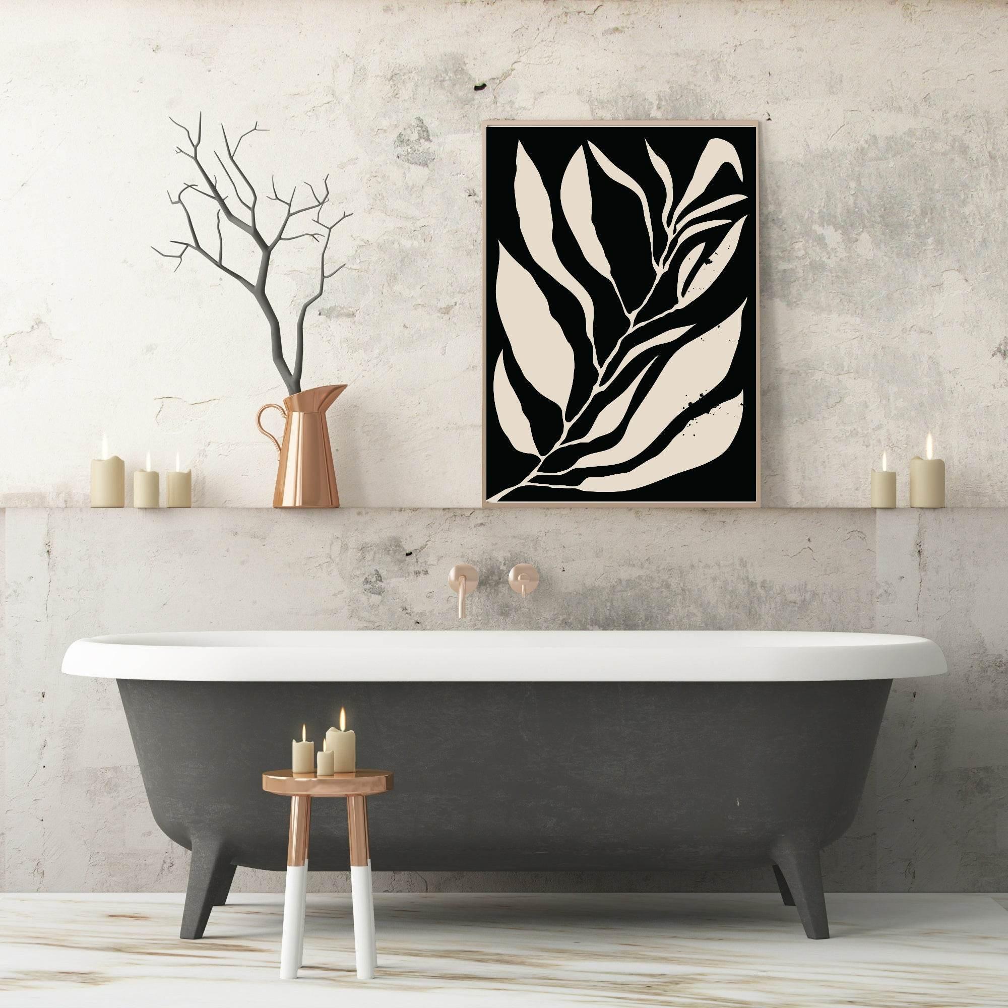 Set of 3 Green & Black Abstract | Modern Wall Art - Larosier Prints