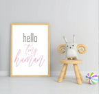 Set Of 3 Floral Leopard Print | Hello Tiny Human Wall Art - Larosier Prints