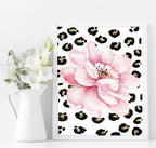 Set Of 3 Floral Leopard Print | Hello Tiny Human Wall Art - Larosier Prints