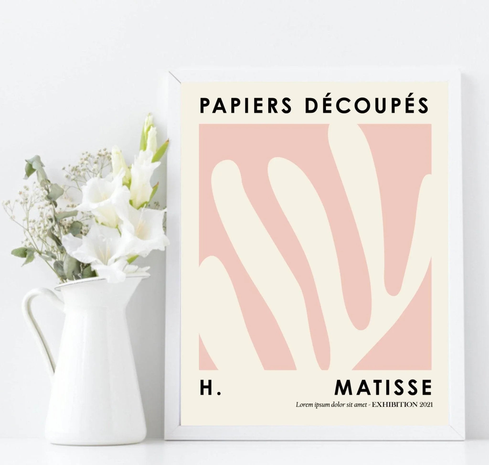 Set Of 3 Matisse Papiers Decoupes Prints | Abstract Modern Wall Art - Larosier Prints