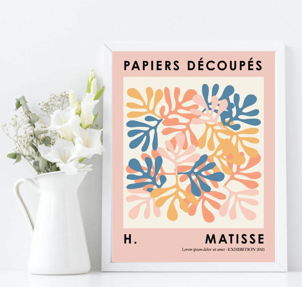 Set Of 3 Matisse Papiers Decoupes Prints | Abstract Modern Wall Art - Larosier Prints