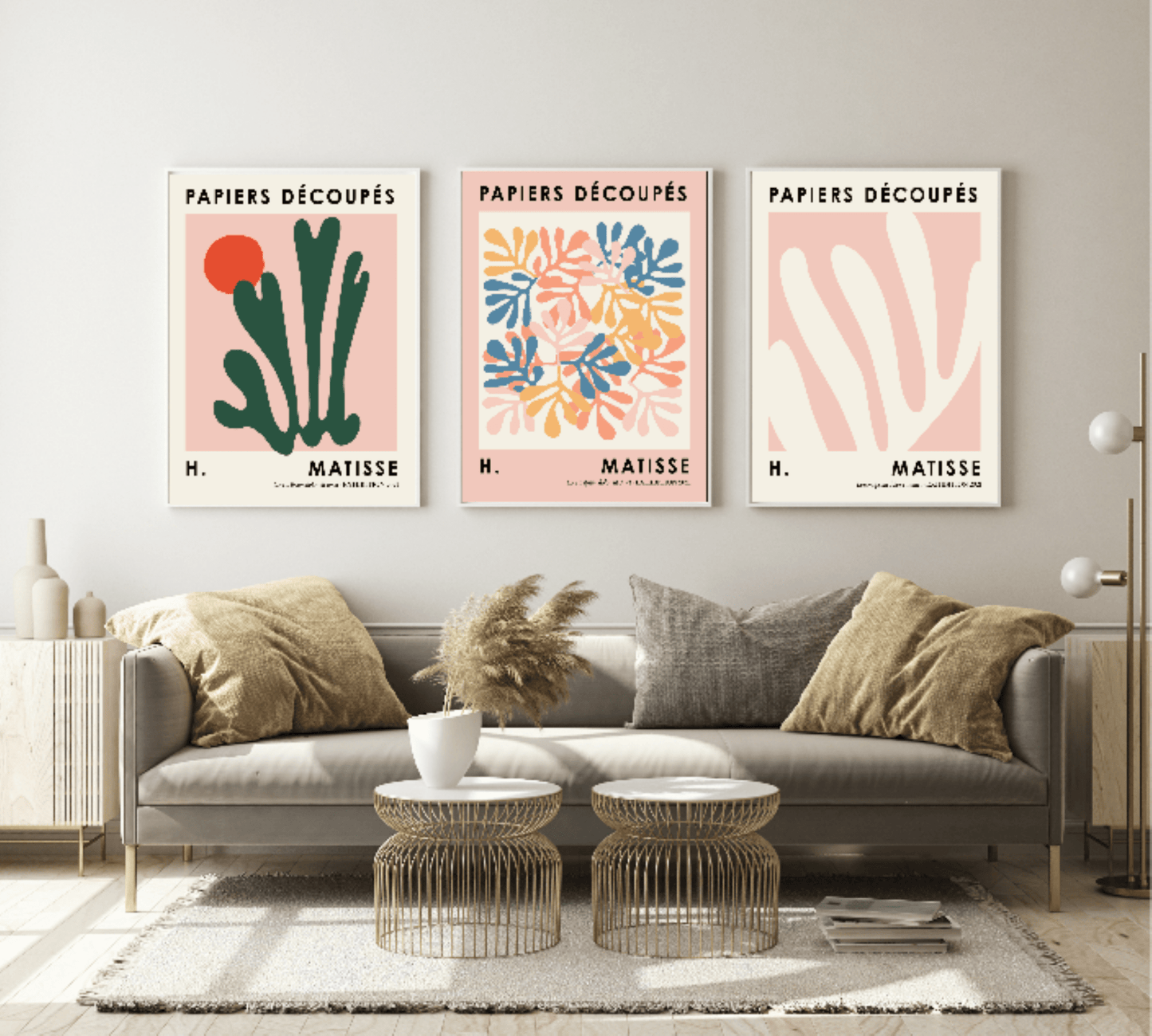 Set Of 3 Matisse Papiers Decoupes Prints | Abstract Modern Wall Art