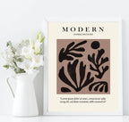 Set Of 3 Matisse Abstract Neutral Prints | Papiers Decoupe Wall Art - Larosier Prints