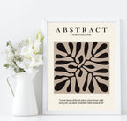 Set Of 3 Matisse Abstract Neutral Prints | Papiers Decoupe Wall Art - Larosier Prints