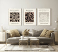 Set Of 3 Matisse Abstract Neutral Prints | Papiers Decoupe Wall Art - Larosier Prints