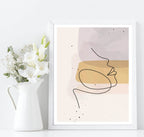 Set Of 3 Modern Abstract Line Art Prints | Watercolour Wall Art - Larosier Prints