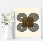 Set Of 3 Modern Black & Gold Prints | Modern Wall Art - Larosier Prints
