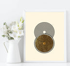Set Of 3 Modern Black & Gold Prints | Modern Wall Art - Larosier Prints