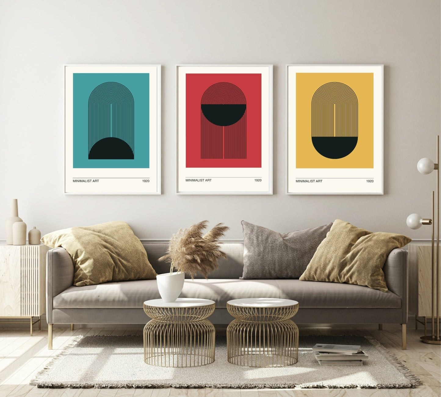 Set Of 3 Modern Bright Prints | Abstract Wall Art