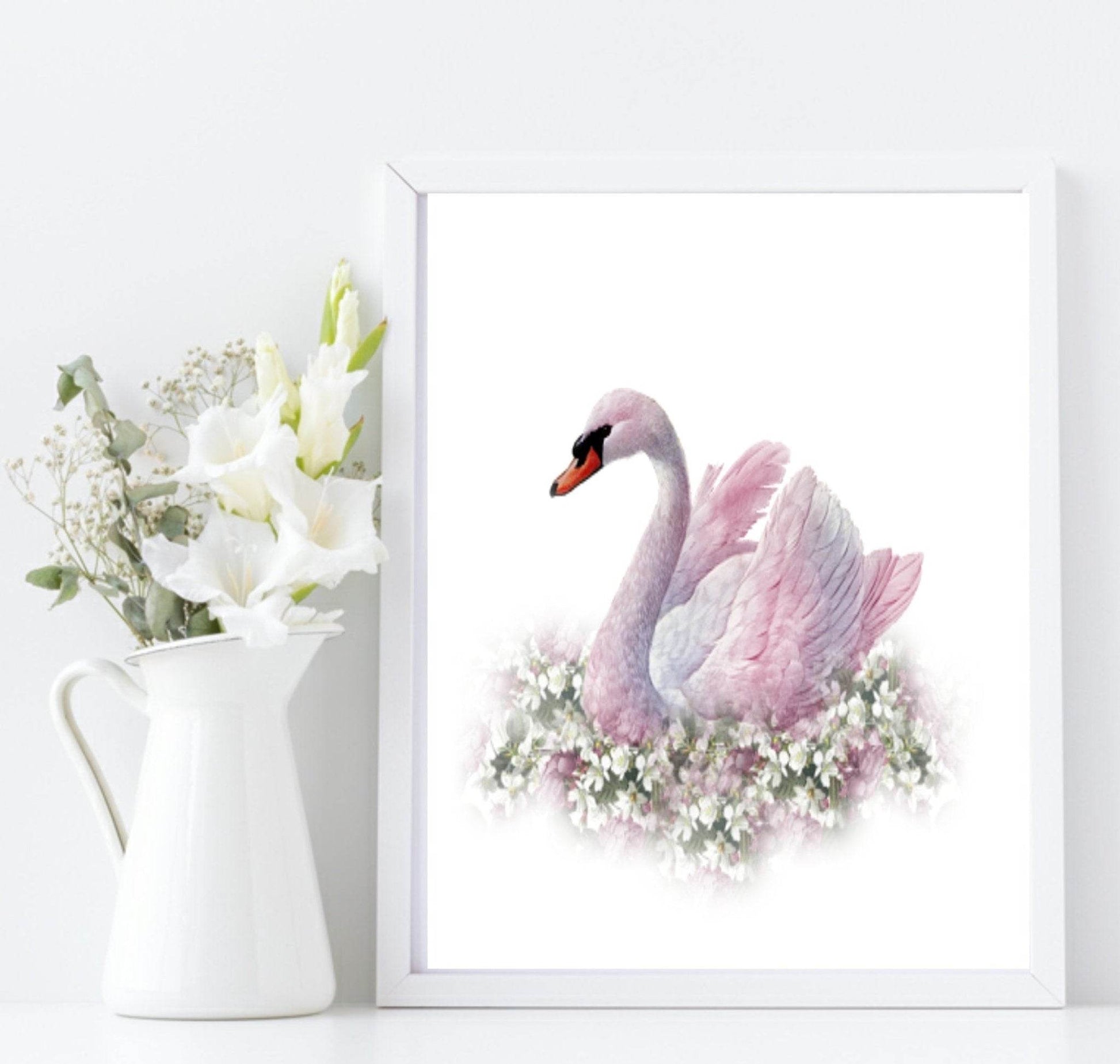 Set Of 3 Swan My Little Love Prints | Nursery Wall Art
