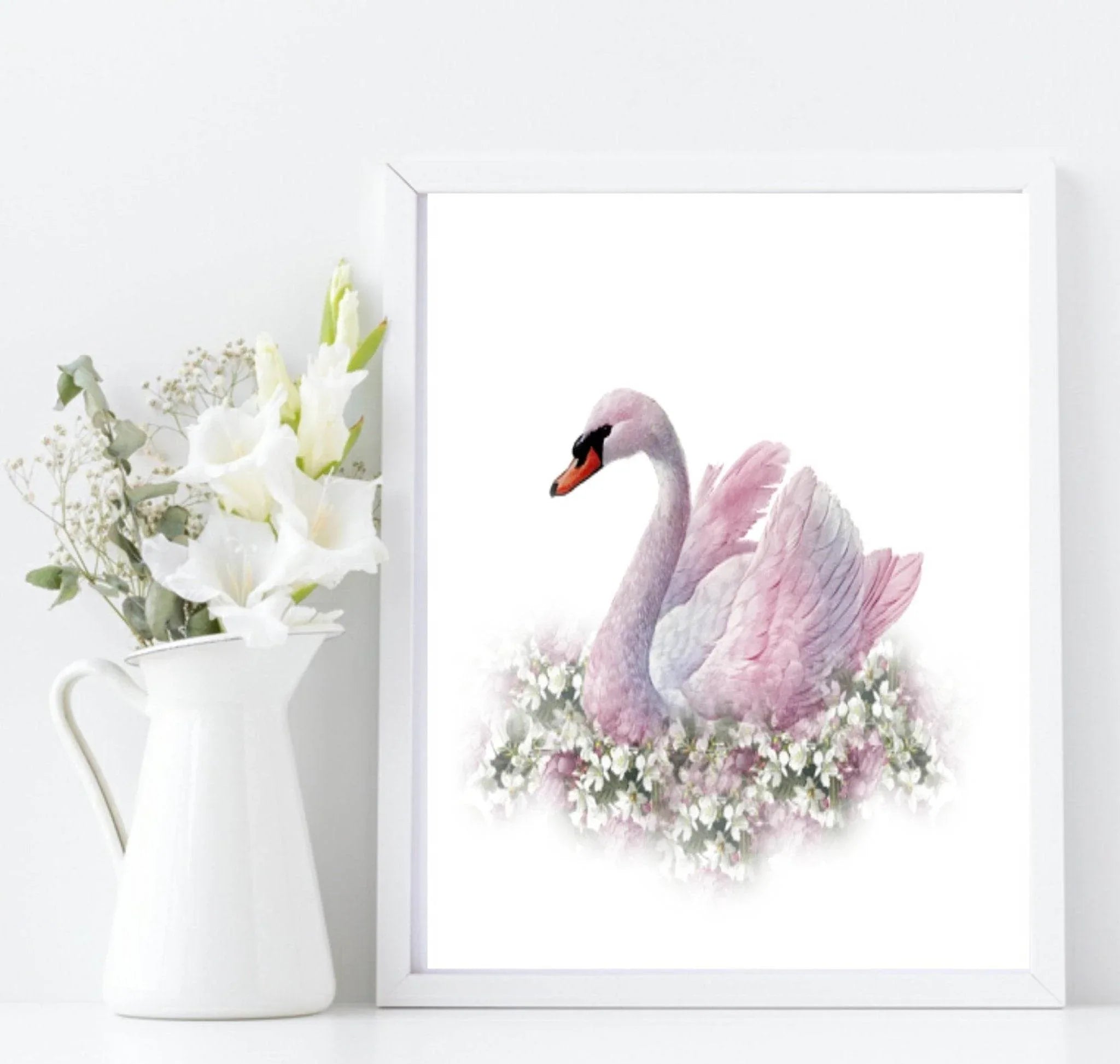 Set Of 3 Swan My Little Love Prints | Nursery Wall Art - Larosier Prints