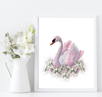 Set Of 3 Swan My Little Love Prints | Nursery Wall Art